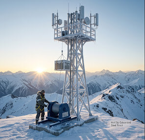 Mountain telecom mast